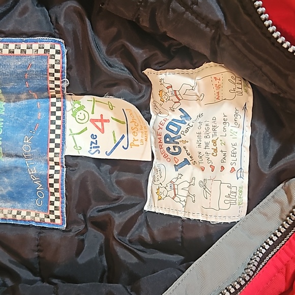 OBERMEYER VINTAGE KIDS Boy SKI SNOW SUIT RED-Black SIZE 4 preschool - Picture 9 of 12